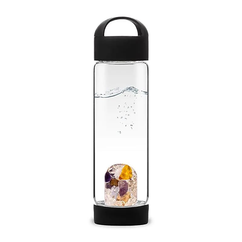 Bouteille d'eau pierres précieuses VitaJuwel ViA PRINA noir