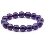 Bracelet améthyste Brésil A (boules 12mm)