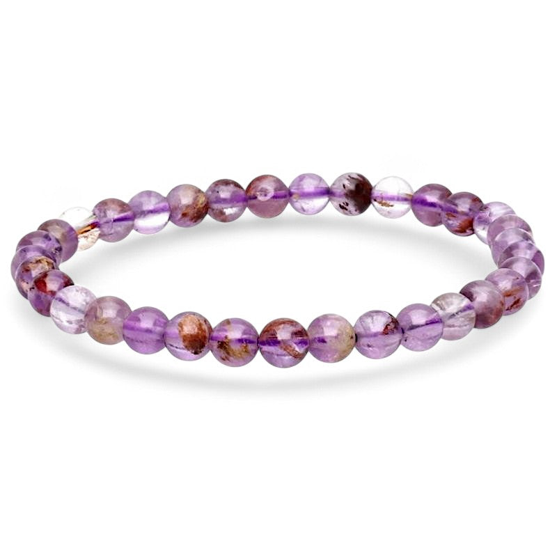 Bracelet quartz super seven Brésil A (boules 5-6mm)
