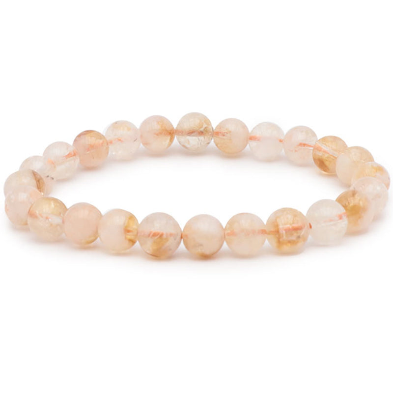 Bracelet citrine chauffée (améthyste chauffée) Brésil AA (boules 10mm)