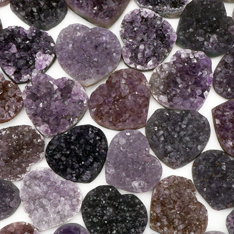 Coeur améthyste brute Uruguay AA 30-45mm