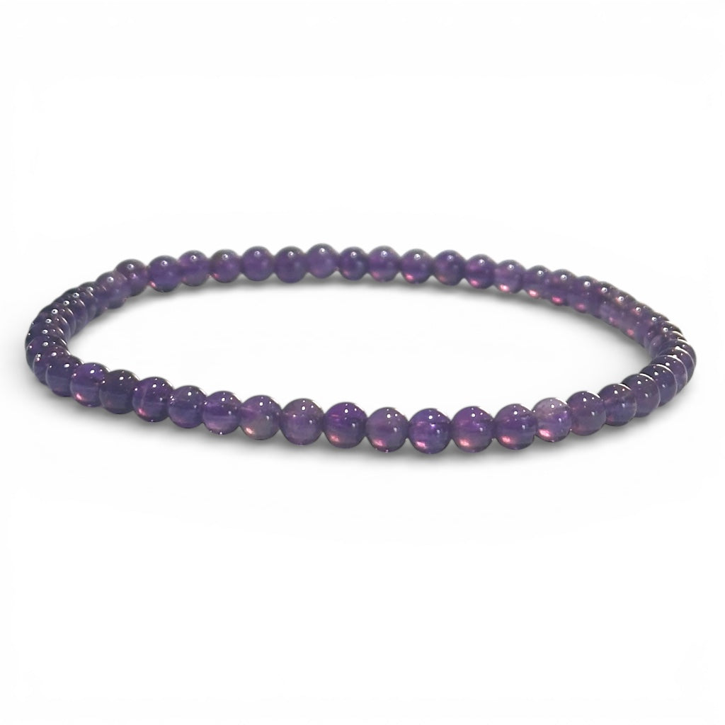 Bracelet améthyste Brésil AA (boules 3-4mm)
