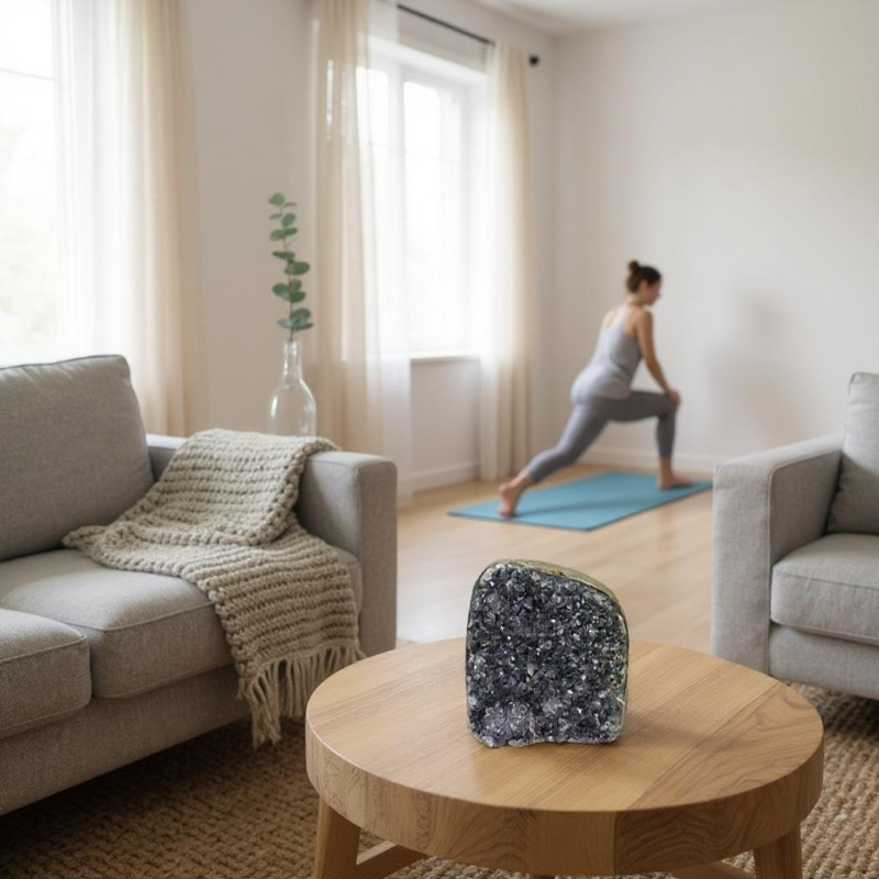 Géode Améthyste Uruguay Bords polis A+ 714g