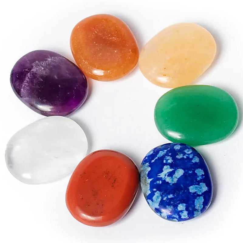 Lot pierres pouce 7 chakras