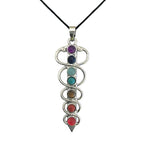 Pendentif 7 chakras + cordon