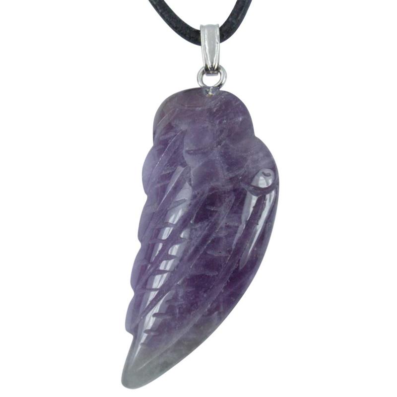 Pendentif aile d'ange 35mm améthyste Brésil A