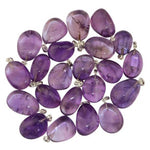 Pendentif améthyste Brésil AA pierre roulée boucle argent 925