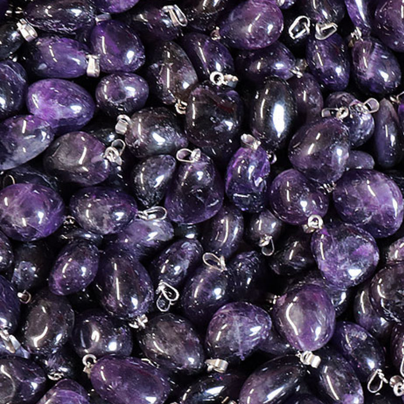 Pendentif améthyste Uruguay AA (pierre roulée)