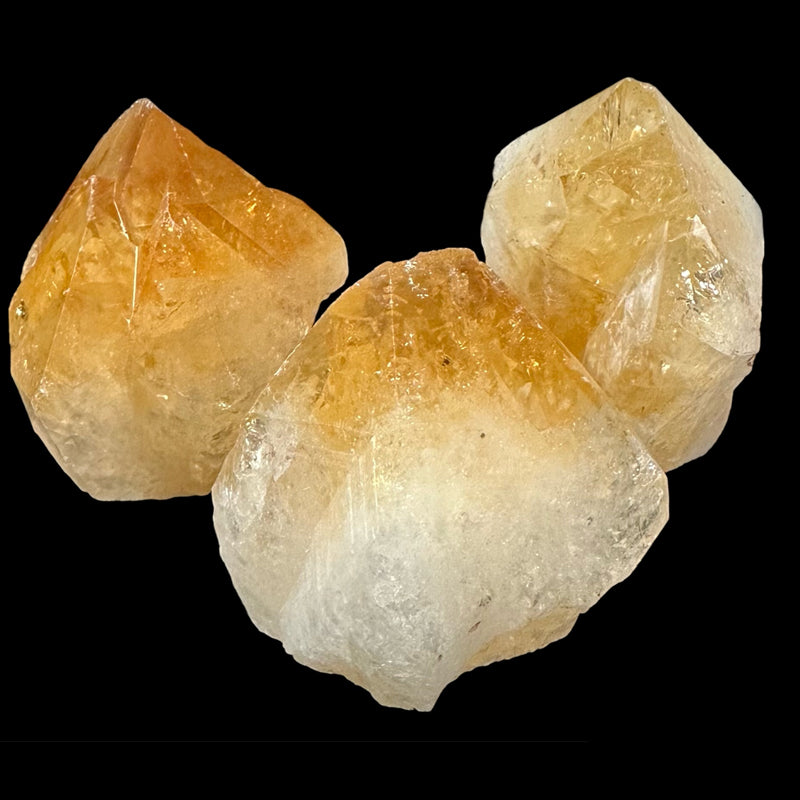 Pointe citrine chauffé (améthyste chauffée) Brésil semi polie A